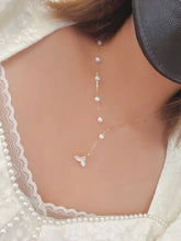 Load image into Gallery viewer, LUOWEND 18K Yellow Gold Pearl Necklace for Women