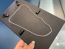 Load image into Gallery viewer, LUOWEND 18K White Gold Necklace 3ct Real Natural Diamond Tennis Chain