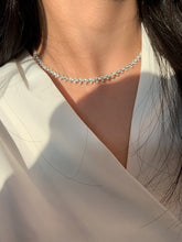 Load image into Gallery viewer, LUOWEND 18K White Gold Real Natural Diamond Necklace for Women