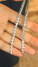 Load image into Gallery viewer, LUOWEND 18K White Gold Real Natural Diamond Necklace for Women