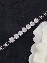 Load image into Gallery viewer, LUOWEND 18K White Gold Real Natural Diamond Bracelet for Women