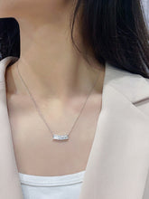 Load image into Gallery viewer, LUOWEND 18K White Gold Real Natural Diamond Pendant Necklace for Women