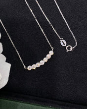Load image into Gallery viewer, LUOWEND 18K White Gold Real Natural Diamond Pendant Necklace for Women