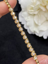 Load image into Gallery viewer, LUOWEND 18K White/Yellow/Rose Gold Real Natural Diamond Bracelet for Women