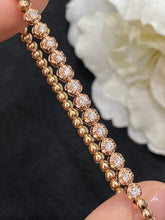 Load image into Gallery viewer, LUOWEND 18K White/Yellow/Rose Gold Real Natural Diamond Bracelet for Women