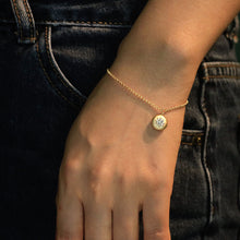 Load image into Gallery viewer, LUOWEND 18K Yellow Gold Real Natural Diamond Bracelet for Women