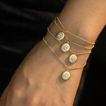 Load image into Gallery viewer, LUOWEND 18K Yellow Gold Real Natural Diamond Bracelet for Women