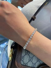 Load image into Gallery viewer, LUOWEND 18K White Gold Real Natural Diamond Bracelet for Women