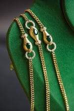 Load image into Gallery viewer, LUOWEND 18K Yellow Gold Real Natural Emerald and Diamond Gemstone Bracelet for Women