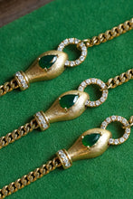 Load image into Gallery viewer, LUOWEND 18K Yellow Gold Real Natural Emerald and Diamond Gemstone Bracelet for Women