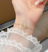 Load image into Gallery viewer, LUOWEND 18K Yellow Gold Real Natural Jadeite Bracelet and Anklet Chain for Women