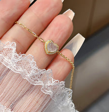 Load image into Gallery viewer, LUOWEND 18K Yellow Gold Real Natural Jadeite Bracelet and Anklet Chain for Women