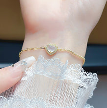 Load image into Gallery viewer, LUOWEND 18K Yellow Gold Real Natural Jadeite Bracelet and Anklet Chain for Women