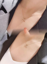 Load image into Gallery viewer, LUOWEND 18K Rose Gold Real Natural Diamond Necklace for Women