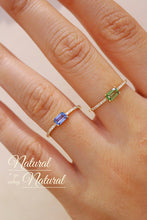 Load image into Gallery viewer, LUOWEND 18K Rose Gold Real Natural Aquamarine Ring for Women