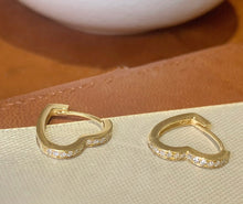 Load image into Gallery viewer, LUOWEND 18K White/Rose/Yellow Gold Real Natural Diamond Earrings for Women
