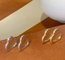 Load image into Gallery viewer, LUOWEND 18K White/Rose/Yellow Gold Real Natural Diamond Earrings for Women