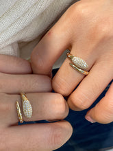 Load image into Gallery viewer, LUOWEND 18K Yellow Gold Real Natural Diamond Ring for Women