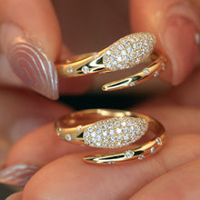 Load image into Gallery viewer, LUOWEND 18K Yellow Gold Real Natural Diamond Ring for Women