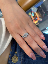 Load image into Gallery viewer, LUOWEND 18K White Gold Real Natural Diamond Ring for Women