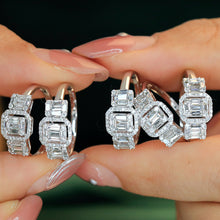 Load image into Gallery viewer, LUOWEND 18K White Gold Real Natural Diamond Ring for Women