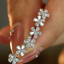 Load image into Gallery viewer, LUOWEND 18K White Gold Real Natural Diamond Stud Earrings for Women