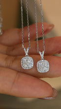 Load image into Gallery viewer, LUOWEND 18K White Gold Real Natural Diamond Pendant Necklace for Women