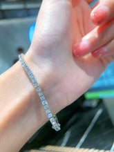 Load image into Gallery viewer, LUOWEND 18K White Gold Real Natural Diamond Bracelet for Women