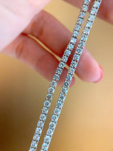 Load image into Gallery viewer, LUOWEND 18K White Gold Real Natural Diamond Bracelet for Women