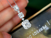 Load image into Gallery viewer, LUOWEND 18K White Gold Real Natural Diamond Pendant Necklace for Women