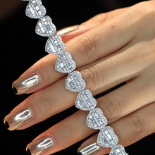 Load image into Gallery viewer, LUOWEND 18K White Gold Real Natural Diamond Bracelet for Women