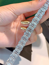 Load image into Gallery viewer, LUOWEND 18K White Gold Real Natural Diamond Bracelet for Women