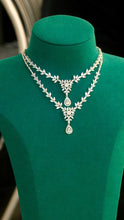 Load image into Gallery viewer, LUOWEND 18K White Gold Real Natural Diamond Necklace for Women