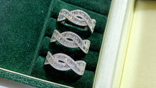 Load image into Gallery viewer, LUOWEND 18K White Gold Real Natural Diamond Ring for Women