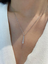 Load image into Gallery viewer, LUOWEND 18K White Gold Real Natural Diamond Pendant Necklace for Women