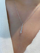 Load image into Gallery viewer, LUOWEND 18K White Gold Real Natural Diamond Pendant Necklace for Women