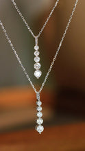 Load image into Gallery viewer, LUOWEND 18K White Gold Real Natural Diamond Pendant Necklace for Women
