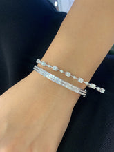 Load image into Gallery viewer, LUOWEND 18K White Gold Real Natural Diamond Bracelet for Women