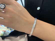 Load image into Gallery viewer, LUOWEND 18K White Gold Real Natural Diamond Bracelet for Women