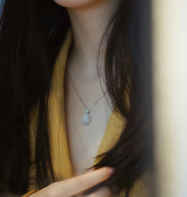 Load image into Gallery viewer, LUOWEND 18K White Gold Real Natural Diamond Pendant Necklace for Women