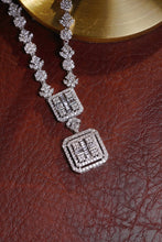 Load image into Gallery viewer, LUOWEND 18K White Gold Real Natural Diamond Necklace for Women
