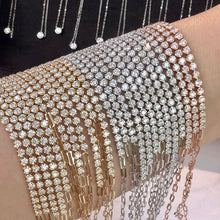 Load image into Gallery viewer, LUOWEND 18K White/Yellow/Rose Gold Fine Jewelry Real Natural Diamond Bracelet for Women