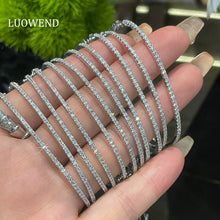 Load image into Gallery viewer, LUOWEND 18K White Gold Real Natural Diamond Bracelet for Women