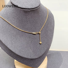 Load image into Gallery viewer, LUOWEND 18K Yellow Gold Necklace for Women