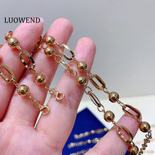 Load image into Gallery viewer, LUOWEND 18K Yellow Gold Bracelet for Women