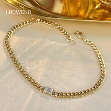 Load image into Gallery viewer, LUOWEND 18K Yellow Gold Fine Jewelry Real Natural Diamond Bracelet for Women