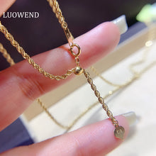 Load image into Gallery viewer, LUOWEND 18K White or Yellow Gold Necklace for Women