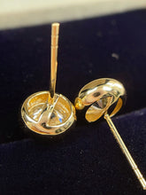 Load image into Gallery viewer, LUOWEND 18K White/Yellow Gold Fine Jewelry Real Natural Diamond Earrings for Women