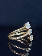 Load image into Gallery viewer, LUOWEND 18K Yellow Gold Fine Jewelry Real Natural Diamond Ring for Women