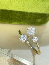 Load image into Gallery viewer, LUOWEND 18K Yellow Gold Fine Jewelry Real Natural Diamond Ring for Women